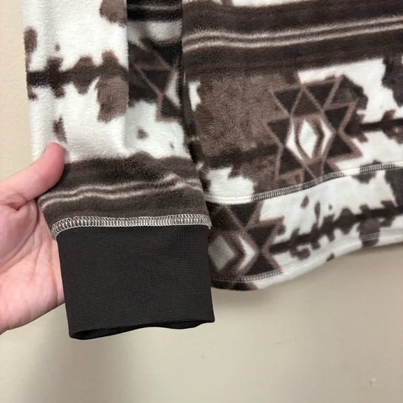 CINCH women’s full zip fleece jacket XL southwestern brown cream Aztec - Picture 8 of 8